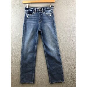 Flying Monkey Women's Distressed Raw Hem High Rise Jeans Size 25